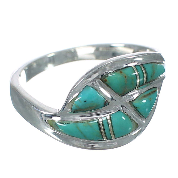 Authentic Sterling Silver Turquoise Southwest Ring Size 5-1/4 WX62987